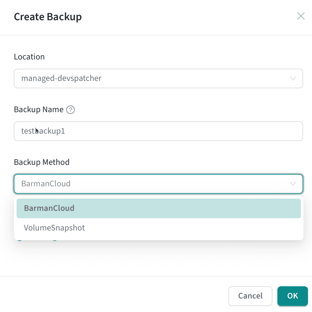Create Backup