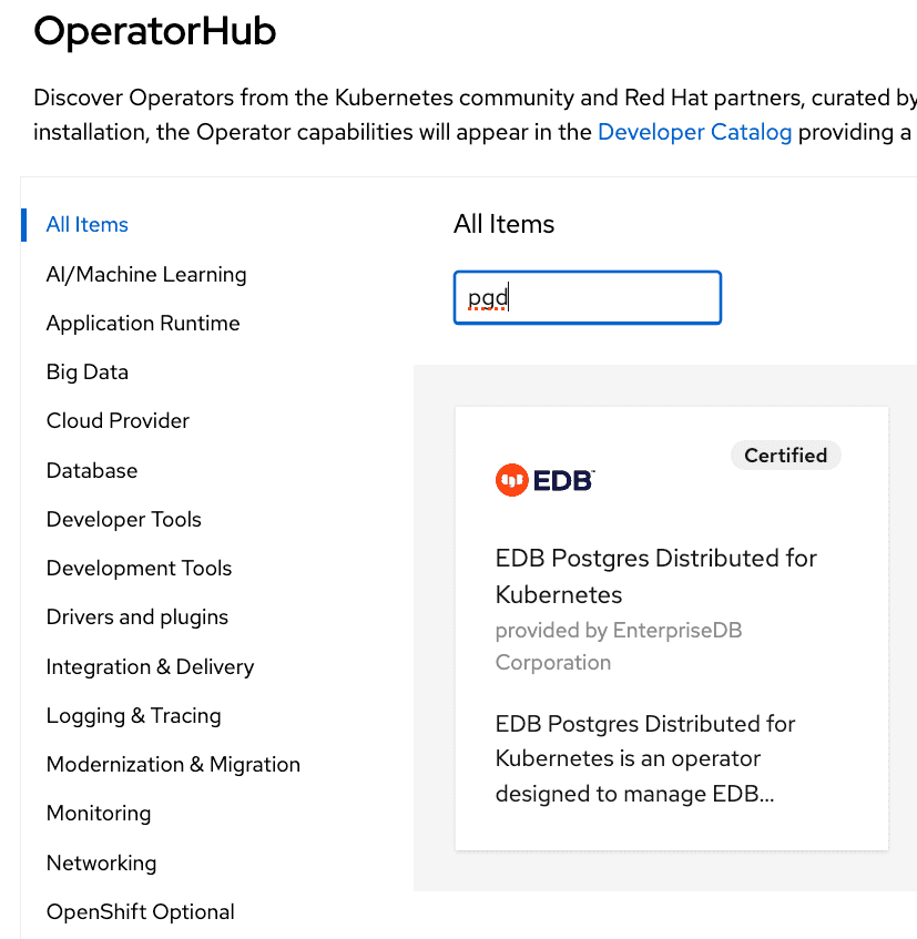 Install OperatorHub